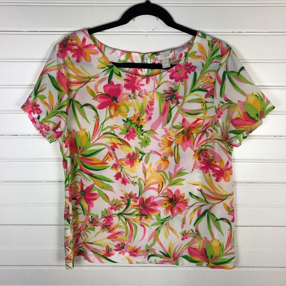J.Crew Floral Print Tee Blouse